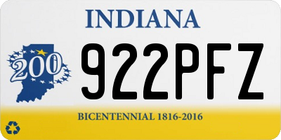 IN license plate 922PFZ