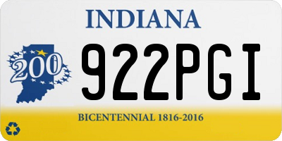 IN license plate 922PGI