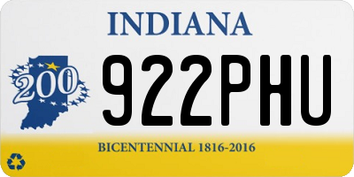 IN license plate 922PHU