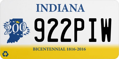 IN license plate 922PIW