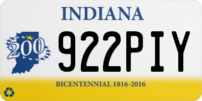 IN license plate 922PIY