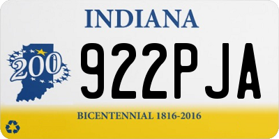 IN license plate 922PJA