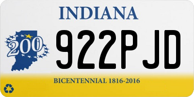 IN license plate 922PJD