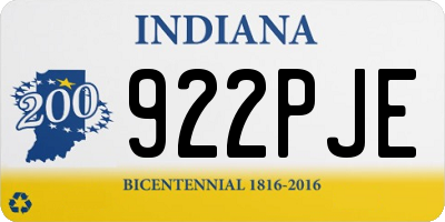 IN license plate 922PJE