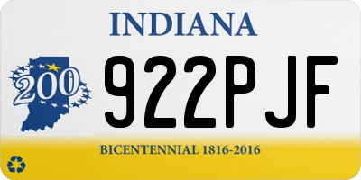 IN license plate 922PJF