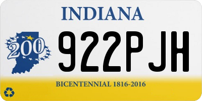 IN license plate 922PJH