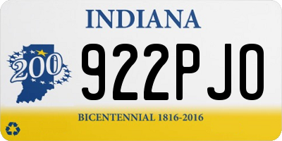 IN license plate 922PJO