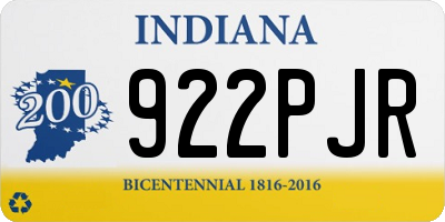 IN license plate 922PJR
