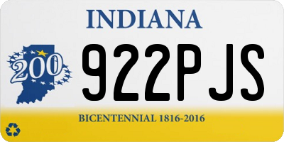 IN license plate 922PJS