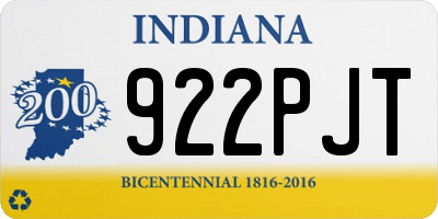 IN license plate 922PJT