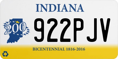 IN license plate 922PJV