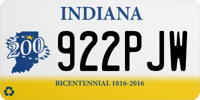 IN license plate 922PJW