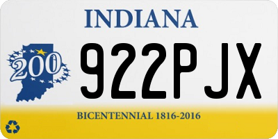 IN license plate 922PJX