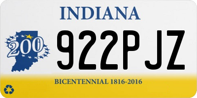 IN license plate 922PJZ
