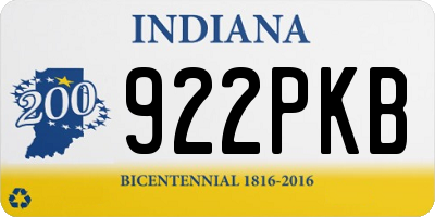 IN license plate 922PKB