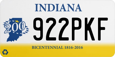 IN license plate 922PKF