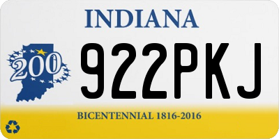IN license plate 922PKJ