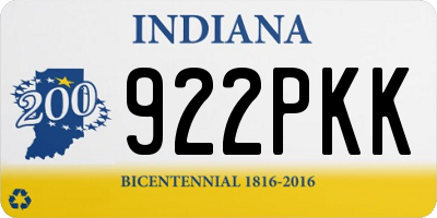 IN license plate 922PKK