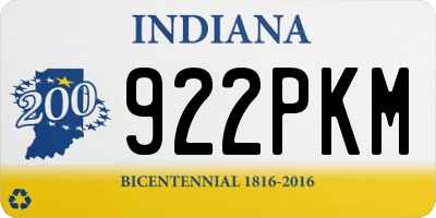 IN license plate 922PKM