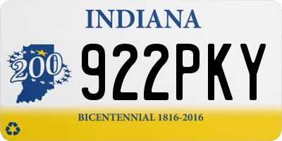IN license plate 922PKY