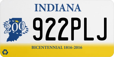 IN license plate 922PLJ