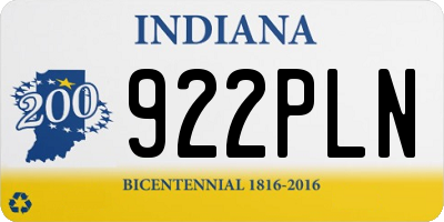 IN license plate 922PLN