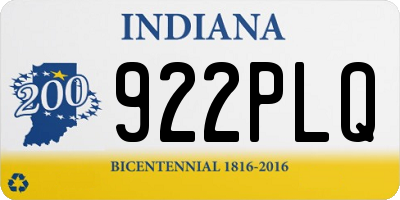 IN license plate 922PLQ