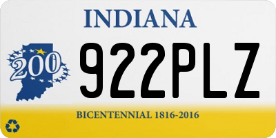 IN license plate 922PLZ