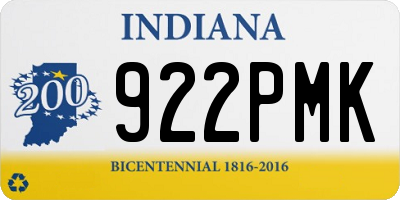 IN license plate 922PMK