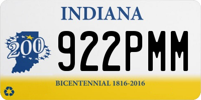 IN license plate 922PMM