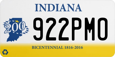 IN license plate 922PMO