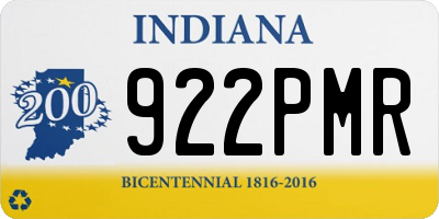 IN license plate 922PMR
