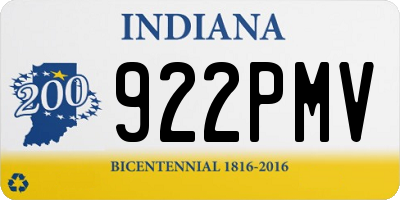 IN license plate 922PMV