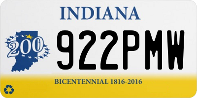 IN license plate 922PMW