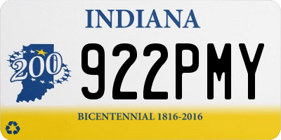 IN license plate 922PMY