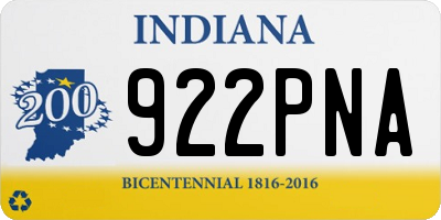 IN license plate 922PNA