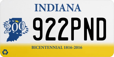 IN license plate 922PND