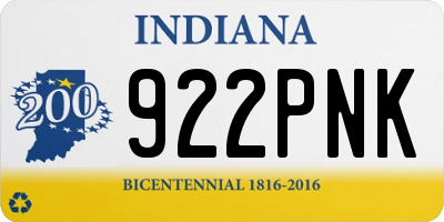 IN license plate 922PNK