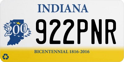 IN license plate 922PNR