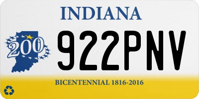 IN license plate 922PNV