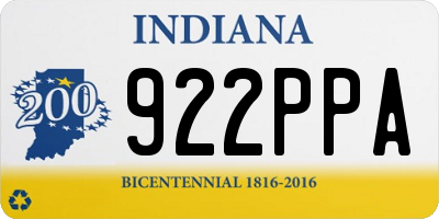 IN license plate 922PPA