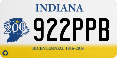 IN license plate 922PPB