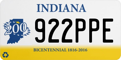 IN license plate 922PPE