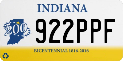IN license plate 922PPF