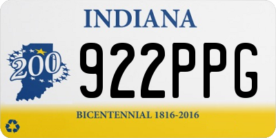 IN license plate 922PPG