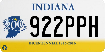 IN license plate 922PPH