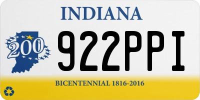 IN license plate 922PPI