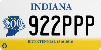IN license plate 922PPP