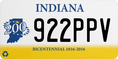 IN license plate 922PPV