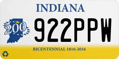 IN license plate 922PPW
